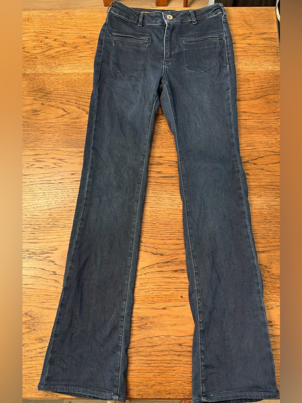 Pilcro Anthropologie Dark Wash Bootcut Straight Jeans Size 26 French Girl Chic - Picture 2 of 15